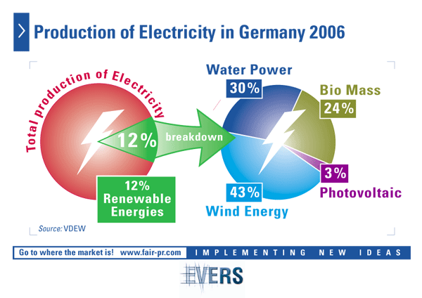 Production of Electricity in Germany 2006