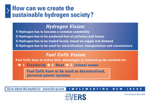 How can we create the sustainable hydrogen society? 